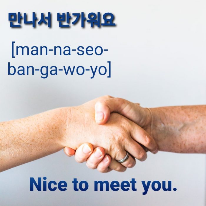 How To Say Nice To Meet You Again In Korean